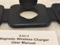 Сгъваемо магнитно безжично зарядно 3 в 1 – 15W, черно, снимка 5
