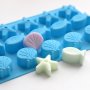 1476 Силиконова форма за бонбони и дребни сладки морско дъно, снимка 4