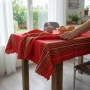 6295 Червена битова покривка за маса с принт традиционни шевици, снимка 3
