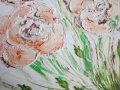 Красива Картина масло, фазер,цветя, подпис Ананиев,26х18см., снимка 4