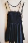 Официална черна рокля с телесна мрежа , снимка 1 - Рокли - 33114862