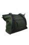 Голяма дамска чанта тип торба с опушени детайли - тъмно зелена, снимка 3