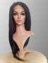 Черна перука от микс естествен косъм и примеси 70 см с Lace 4×4, снимка 1