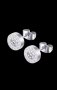 Сребърни обеци бранд с кристали,white/нови, снимка 1 - Колиета, медальони, синджири - 43139211