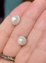 Японски дизайнерски обеци с естествена перла и циркон - проба 925 / Oт "Swan" pearls , снимка 11