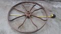 масивно ковано възрожденско колело от двуколка, каруца, снимка 13