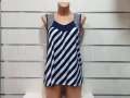 Нова дамска елегантна моряшка блуза без ръкави, райе, снимка 12