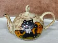 Чайник с котка керамичен, снимка 3