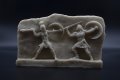 Ръчно изработена мраморна скулптура на 2 гладиатора в битка, снимка 1 - Статуетки - 40371804