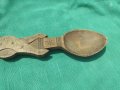 Дървена резбована лъжица , снимка 2