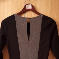 Нова -50% есенна рокля H&M S 36 размер черно и сиво, снимка 4 - Рокли - 26952670