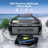 W-King Блутут мобилна колонка Bluetooth Speaker - D8 Black - 50W, снимка 4 - Bluetooth тонколони - 43147600