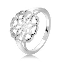 Сребърен пръстен цвете проба 925 , снимка 1 - Пръстени - 43249583