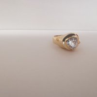 Златен мъжки пръстен с циркон 2, снимка 6 - Пръстени - 38537640