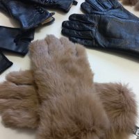 Дамски зимни ръкавици в съчетание от естествена кожа и естествен пух от лисица, снимка 3 - Други - 43838874