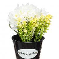 Изкуствени декоративни цветя в саксия, 22 см, бял, снимка 2 - Изкуствени цветя - 35588121