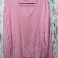 Бонбонено розова блуза с блестящи камъчета Swarovski , снимка 3 - Блузи с дълъг ръкав и пуловери - 35522330