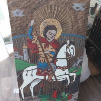 Стара икона Свети Георги , снимка 1 - Икони - 38004788
