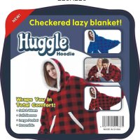 Пухкаво Одеяло с Ръкави и Качулка Huggle Hoodie , червено или синьо, снимка 6 - Блузи с дълъг ръкав и пуловери - 43834433