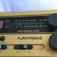 Furntronic радио 1990 г-Furntronic UKW/MW Furniture Clock Radio FCR 10 goldfarben-немско работи, снимка 6 - Радиокасетофони, транзистори - 43009266