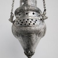Старинно кандило сребро 19 век, снимка 4 - Антикварни и старинни предмети - 27961320