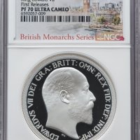 2022 Edward VII 2oz (62.2г) £5 - Сребърна Монета - NGC PF70 - Ограничено Издание 750 - Great Britain, снимка 1 - Нумизматика и бонистика - 43893564