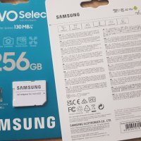 ✅ 📱📸 Micro SD card SD карта 256GB Samsung EVO Select 130 MB/s, снимка 4 - Samsung - 43112067