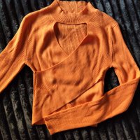Чисто нова оранжева блузка, снимка 3 - Блузи с дълъг ръкав и пуловери - 43559857