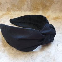 Черна диадема с възел Ръчна изработка Аксесоари за коса , снимка 2 - Аксесоари за коса - 36831558