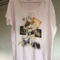 Красива копринена блуза YОUR &SELF Италия, снимка 3 - Тениски - 29064174