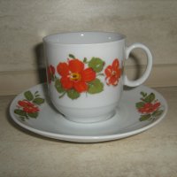 3 красиви чаши за кафе - баварски порцелан !, снимка 2 - Сервизи - 32511264