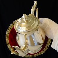 Английска кана,чайник,никелово сребро 940 гр. , снимка 7 - Антикварни и старинни предмети - 39182939