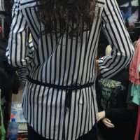 Нова дамска моряшка риза тип туника на тъмносиньо и бяло райе, снимка 11 - Ризи - 28296062