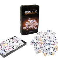 Домино в метална кутия, образователна игра, снимка 1 - Домино - 43210626