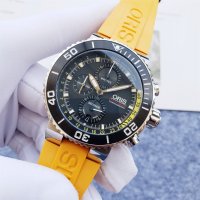 Мъжки часовник ORIS Diving Aquis Depth Gauge Yellow с кварцов механизъм, снимка 3 - Мъжки - 39334983