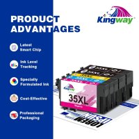 KINGWAY 35XL Мастилени касети, преработени за Epson 35 35XL, снимка 3 - Консумативи за принтери - 43507562