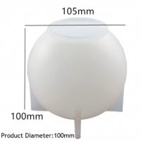 3D голямо 12 см кълбо сфера топка топче силиконов молд форма калъп гипс смола шоколад декор , снимка 1 - Форми - 37432062