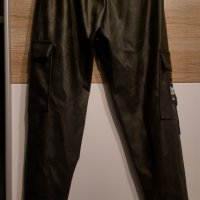 Кожен панталон карго със странични джобове. S нов Италия, снимка 3 - Панталони - 35406658