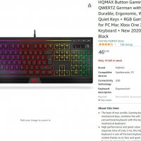 HQMAX QWERTZ с RGB подсветка, Геймърска клавиатура, снимка 9 - Клавиатури и мишки - 40101477
