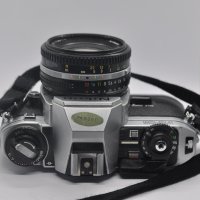Фотоапарат Nikon FG-20 с обектив Nikkor 50mm f/1.8, снимка 9 - Фотоапарати - 43104294
