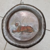 Египетска бронзова чиния за стена, снимка 1 - Декорация за дома - 43214968