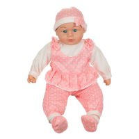 Кукла бебе, Розова със звук, 50см, снимка 1 - Плюшени играчки - 43730690