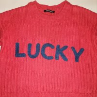 Пуловер Terranova Lucky оранжев цвят – S размер, снимка 6 - Блузи с дълъг ръкав и пуловери - 35532307