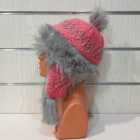 Нова зимна пухкава шапка с помпон тип ушанка, снимка 8 - Шапки - 35463091
