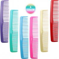 Нов Комплект цветни гребени за коса 6 броя джобен размер за деца подстригване, снимка 1 - Други - 38762337