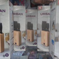 Комплект ножове 5 бр. на дървена стойка Urban - Richarson Sheffield, снимка 1 - Други - 43953822