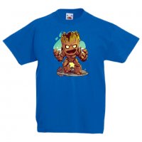 Детска тениска Marvel Groot 2 Игра,Изненада,Подарък,Геймър,, снимка 4 - Детски Блузи и туники - 36716809