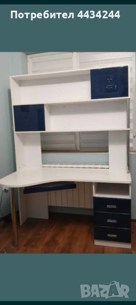 Детско-юношеско бюро с надстройка, снимка 1