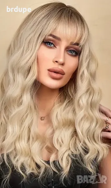 Руса перука на вълни, неразличима от естествена, снимка 1