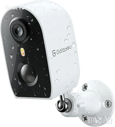 GALAYOU Безжична охранителна камера с аларма за движение - 2K, снимка 1